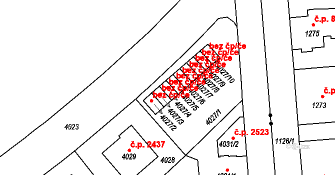 Praha 50026283 na parcele st. 4027/4 v KÚ Vinohrady, Katastrální mapa