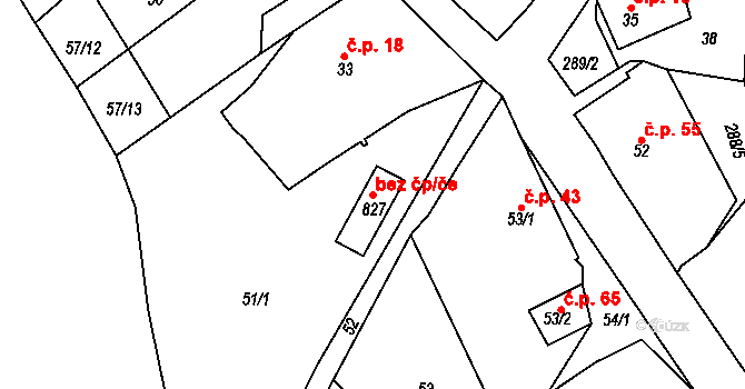 Starý Plzenec 101614284 na parcele st. 827 v KÚ Sedlec u Starého Plzence, Katastrální mapa