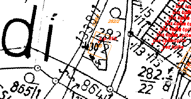 Jablonné v Podještědí 253 na parcele st. 430 v KÚ Jablonné v Podještědí, Katastrální mapa