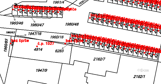 Třebíč 38383284 na parcele st. 4981 v KÚ Třebíč, Katastrální mapa