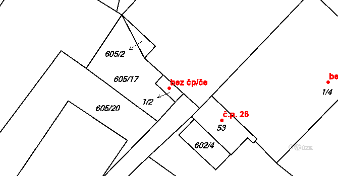 Chotěmice 40882284 na parcele st. 1/2 v KÚ Chotěmice, Katastrální mapa