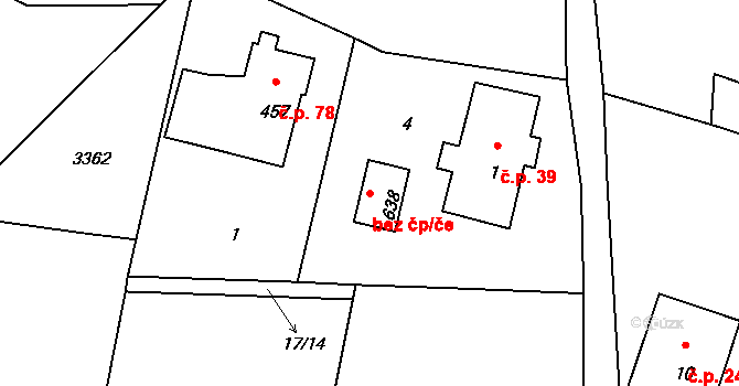 Skuhrov 44232284 na parcele st. 638 v KÚ Skuhrov u Železného Brodu, Katastrální mapa