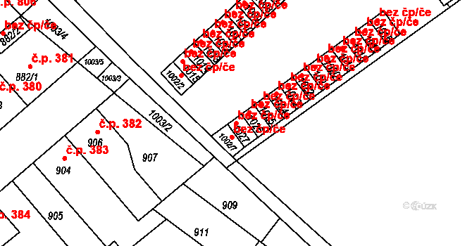 Chropyně 44973284 na parcele st. 1027 v KÚ Chropyně, Katastrální mapa