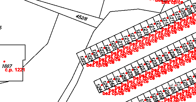 Milevsko 46211284 na parcele st. 1223 v KÚ Milevsko, Katastrální mapa