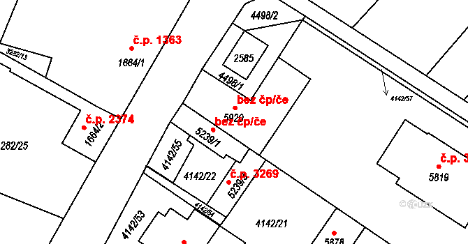 Břeclav 49567284 na parcele st. 5920 v KÚ Břeclav, Katastrální mapa