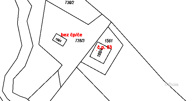 Markvartice 63, Jablonné v Podještědí na parcele st. 168/4 v KÚ Markvartice v Podještědí, Katastrální mapa