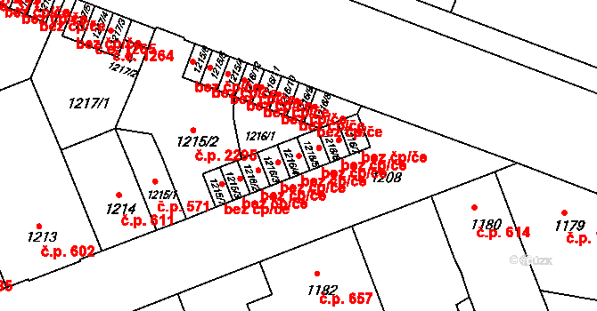 Litoměřice 41098285 na parcele st. 1216/4 v KÚ Litoměřice, Katastrální mapa