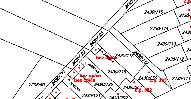 Dačice 41793285 na parcele st. 2430/264 v KÚ Dačice, Katastrální mapa