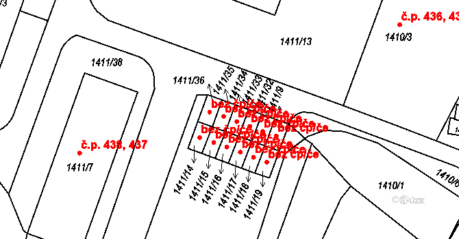 Soběslav 42244285 na parcele st. 1411/34 v KÚ Soběslav, Katastrální mapa