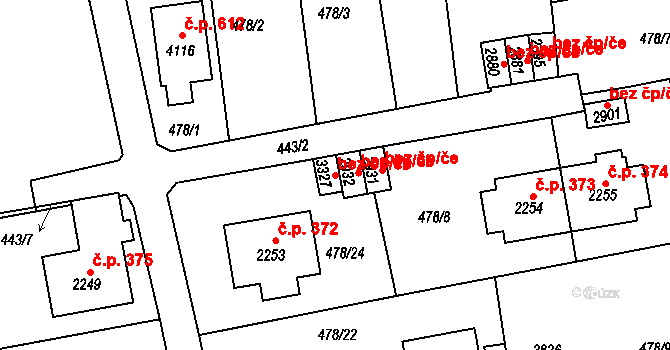 Český Krumlov 44200285 na parcele st. 3327 v KÚ Český Krumlov, Katastrální mapa