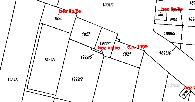 Brno 45548285 na parcele st. 1922/1 v KÚ Černovice, Katastrální mapa