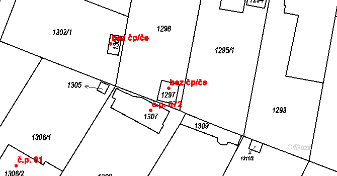 Česká Skalice 46358285 na parcele st. 1297 v KÚ Česká Skalice, Katastrální mapa