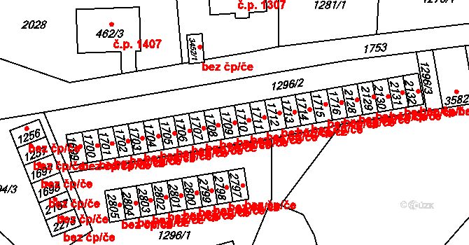 Vrchlabí 48117285 na parcele st. 1709 v KÚ Vrchlabí, Katastrální mapa