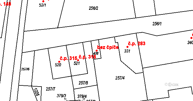 Broumov 48702285 na parcele st. 438 v KÚ Velká Ves u Broumova, Katastrální mapa