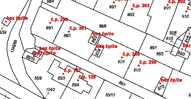 Litoměřice 48748285 na parcele st. 87/4 v KÚ Pokratice, Katastrální mapa