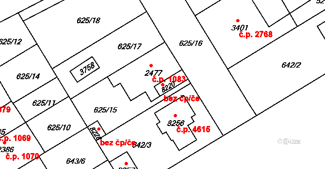 Kroměříž 50130285 na parcele st. 8220 v KÚ Kroměříž, Katastrální mapa