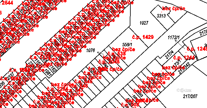 Sezimovo Ústí 118879286 na parcele st. 1076 v KÚ Sezimovo Ústí, Katastrální mapa