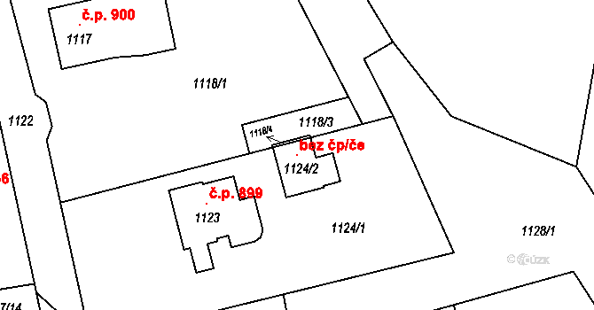 Havířov 121210286 na parcele st. 1124/2 v KÚ Šumbark, Katastrální mapa