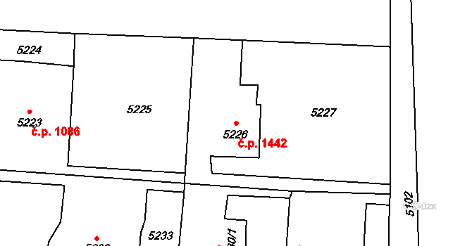 Rychvald 1442 na parcele st. 5226 v KÚ Rychvald, Katastrální mapa