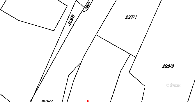 Borek 1, Hrubá Skála na parcele st. 14 v KÚ Hnanice pod Troskami, Katastrální mapa