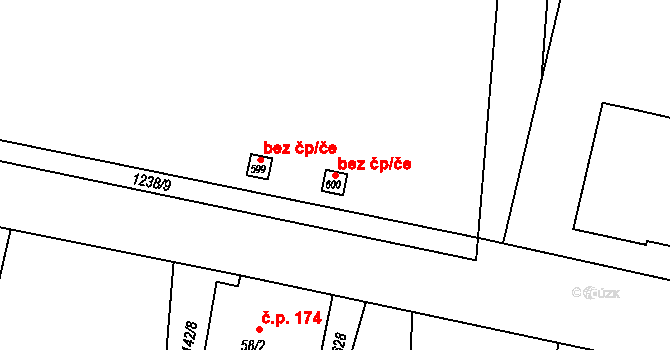 Mořkov 38921286 na parcele st. 600 v KÚ Mořkov, Katastrální mapa