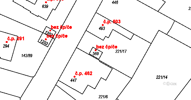 Chotěšov 40007286 na parcele st. 569 v KÚ Chotěšov, Katastrální mapa
