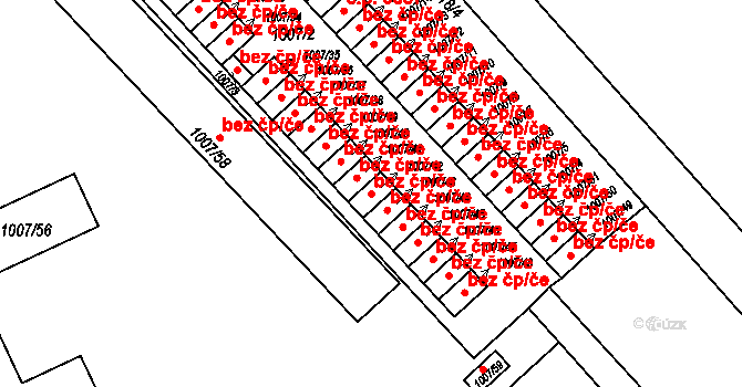 Přerov 43815286 na parcele st. 1007/42 v KÚ Přerov, Katastrální mapa