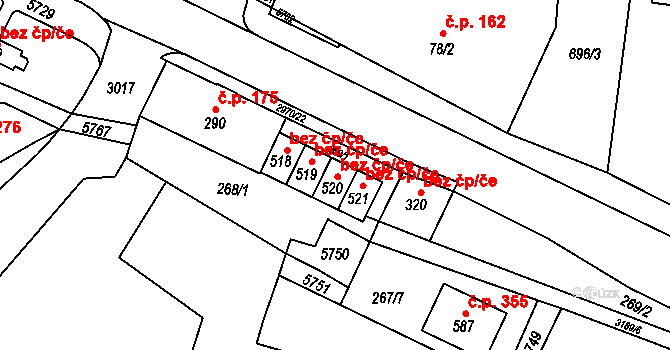 Chotěvice 44897286 na parcele st. 520 v KÚ Chotěvice, Katastrální mapa