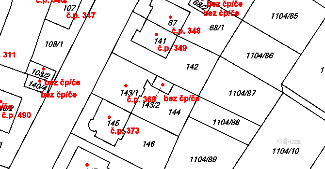 Novosedlice 45128286 na parcele st. 143/2 v KÚ Novosedlice, Katastrální mapa