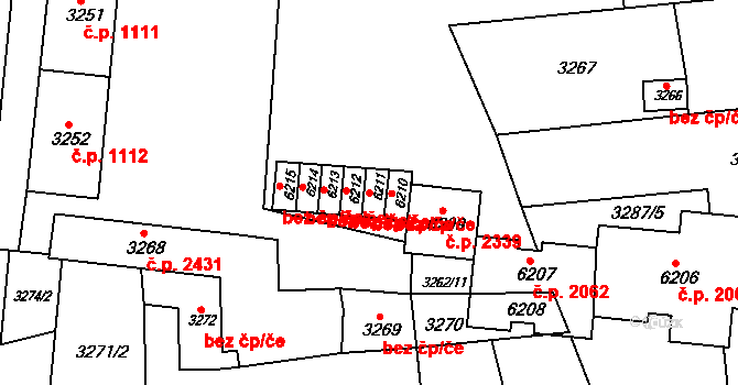 Krnov 45626286 na parcele st. 6211 v KÚ Krnov-Horní Předměstí, Katastrální mapa