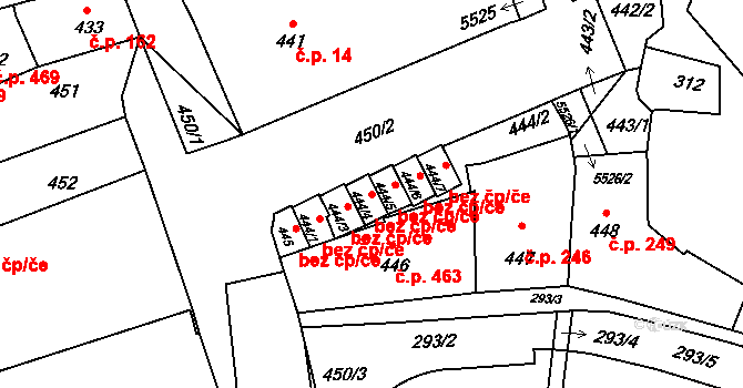 Litoměřice 47628286 na parcele st. 444/4 v KÚ Litoměřice, Katastrální mapa