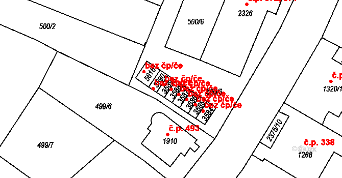 Chrudim 47715286 na parcele st. 3588 v KÚ Chrudim, Katastrální mapa