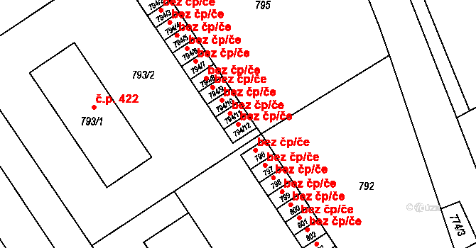Vrbno pod Pradědem 47883286 na parcele st. 794/12 v KÚ Vrbno pod Pradědem, Katastrální mapa