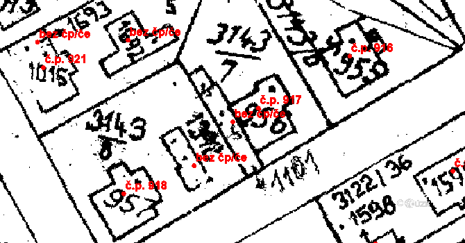 Jaroměřice nad Rokytnou 94881286 na parcele st. 1101 v KÚ Jaroměřice nad Rokytnou, Katastrální mapa