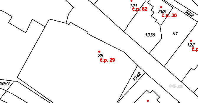 Lípa nad Orlicí 29 na parcele st. 29 v KÚ Lípa nad Orlicí, Katastrální mapa