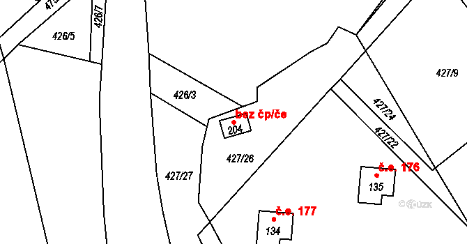 Blažejov 41781287 na parcele st. 204 v KÚ Blažejov, Katastrální mapa