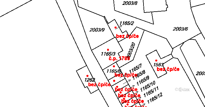 Humpolec 91278287 na parcele st. 1165/4 v KÚ Humpolec, Katastrální mapa