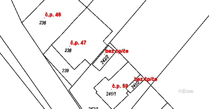 Velká Bíteš 96961287 na parcele st. 242/2 v KÚ Košíkov, Katastrální mapa