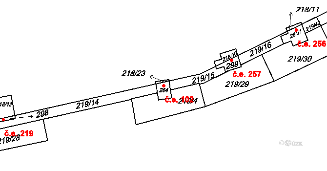 Vyskytná nad Jihlavou 102 na parcele st. 264 v KÚ Vyskytná nad Jihlavou, Katastrální mapa