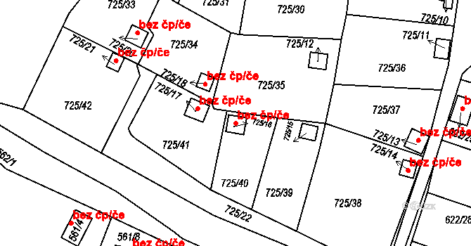 Klášterec nad Ohří 39134288 na parcele st. 725/16 v KÚ Miřetice u Klášterce nad Ohří, Katastrální mapa