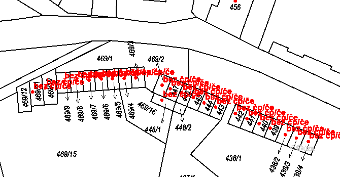 Plavy 40852288 na parcele st. 447 v KÚ Plavy, Katastrální mapa