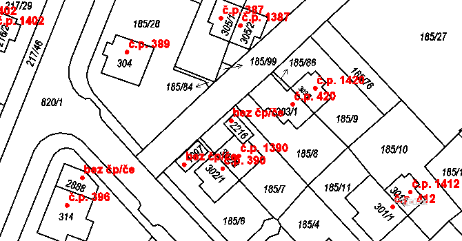 Sezimovo Ústí 40927288 na parcele st. 2216 v KÚ Sezimovo Ústí, Katastrální mapa