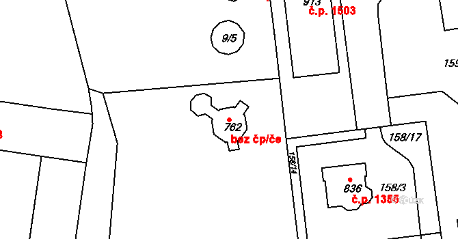 Rudná 43056288 na parcele st. 762 v KÚ Dušníky u Rudné, Katastrální mapa