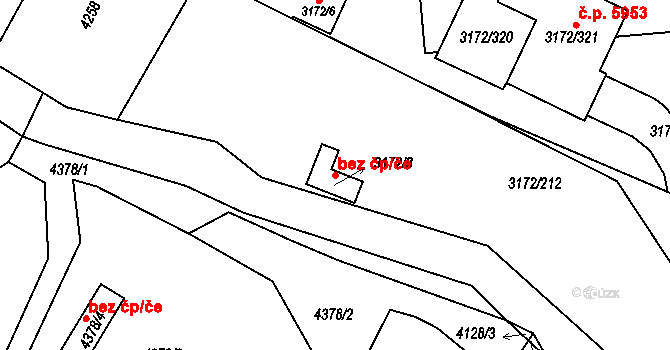 Chomutov 49543288 na parcele st. 3172/8 v KÚ Chomutov II, Katastrální mapa