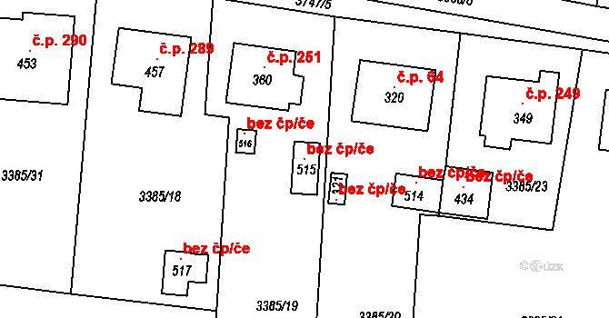 Dolní Cerekev 115884289 na parcele st. 515 v KÚ Dolní Cerekev, Katastrální mapa