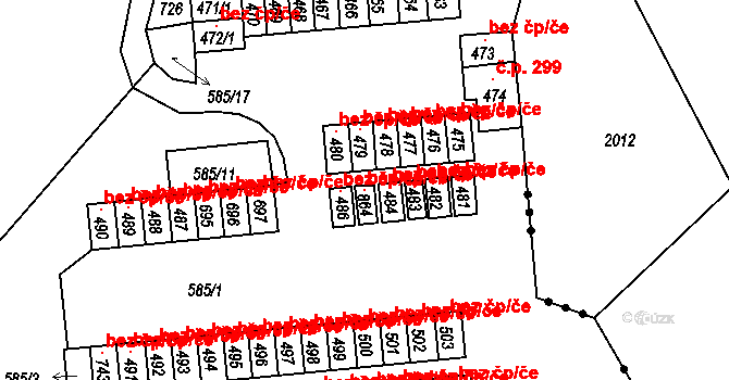 Loučovice 119095289 na parcele st. 864 v KÚ Loučovice, Katastrální mapa