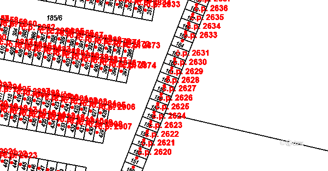 Brníčko 2628, Uničov na parcele st. 159 v KÚ Brníčko, Katastrální mapa