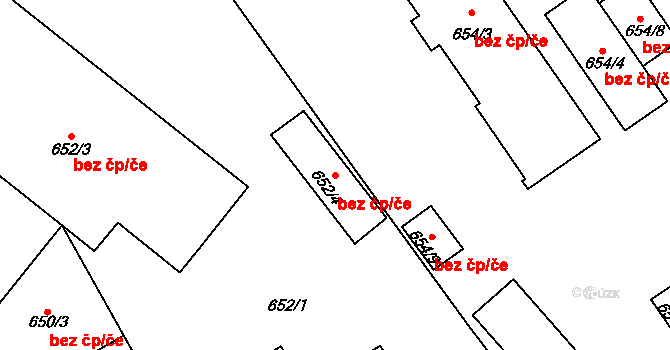 Horšovský Týn 39235289 na parcele st. 652/4 v KÚ Horšovský Týn, Katastrální mapa