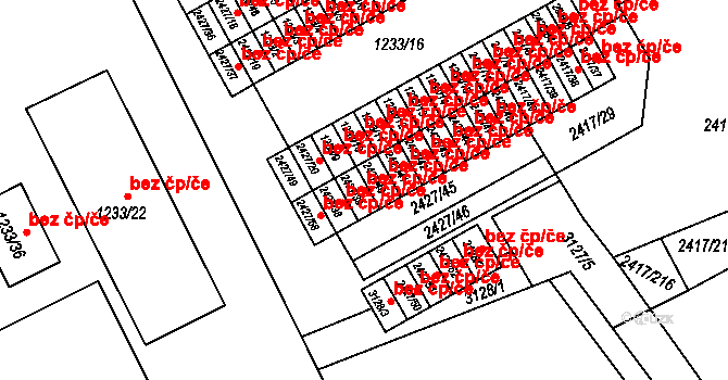 Rychnov nad Kněžnou 41977289 na parcele st. 2427/39 v KÚ Rychnov nad Kněžnou, Katastrální mapa
