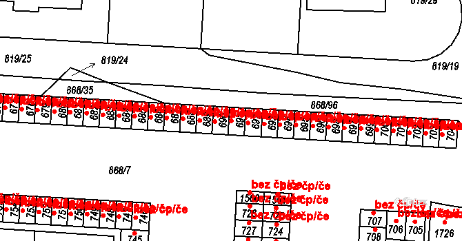 Holýšov 45188289 na parcele st. 691 v KÚ Holýšov, Katastrální mapa